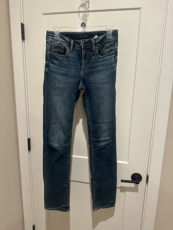 Silver Jeans Denim - Silver Jeans Women’s Straight Leg Dark Wash Jeans